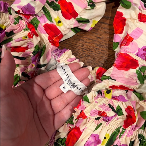 English Factory Flower Ruffled Mini Dress - Picture 7 of 8